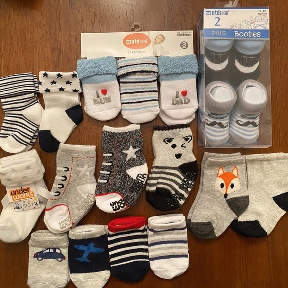 Other - Baby Boy 0-3 3-6 Months Socks Bundles